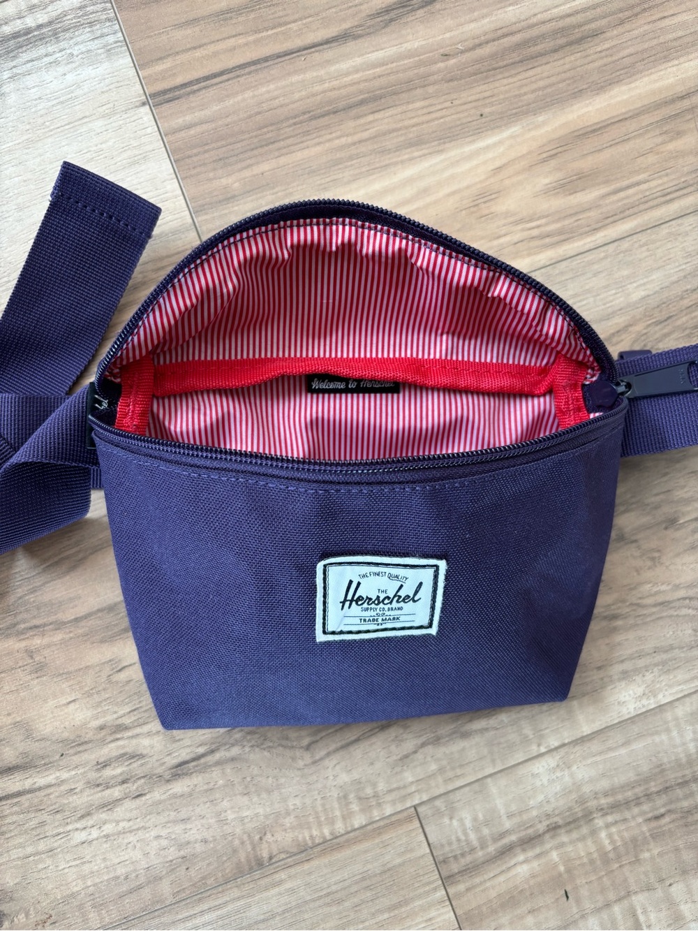 Herschel Supply Company Purple Canvas Waist Pack - Small Crossbody Pouch